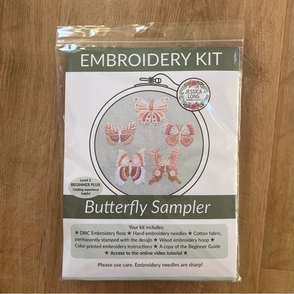 Jessica Long Embroidery Other - Jessica Long Butterfly Sampler Embroidery Kit